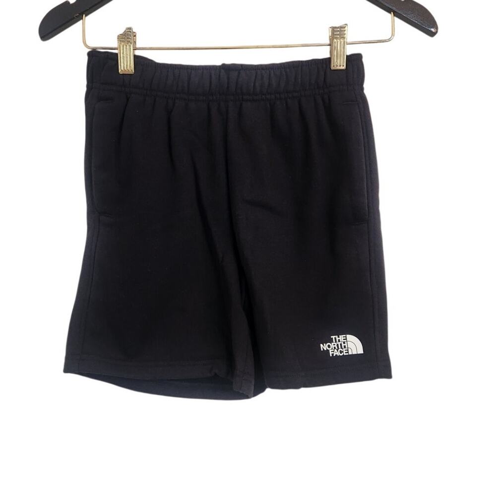 NWT Northface Boys Camp Fleece Shorts Drawstring Waist Black M